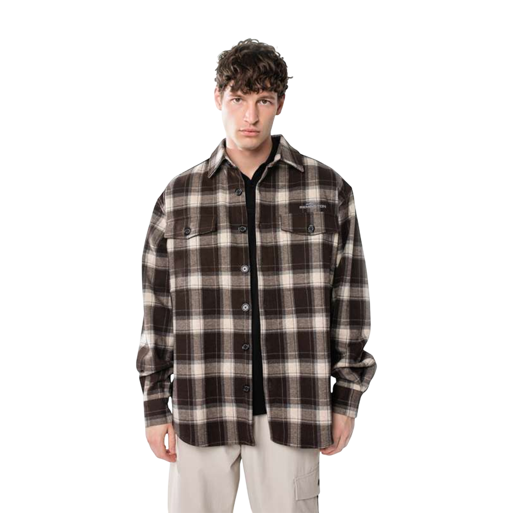 Рубашка мужская Remington Cell Burgundy р. L/XL. Фото №1