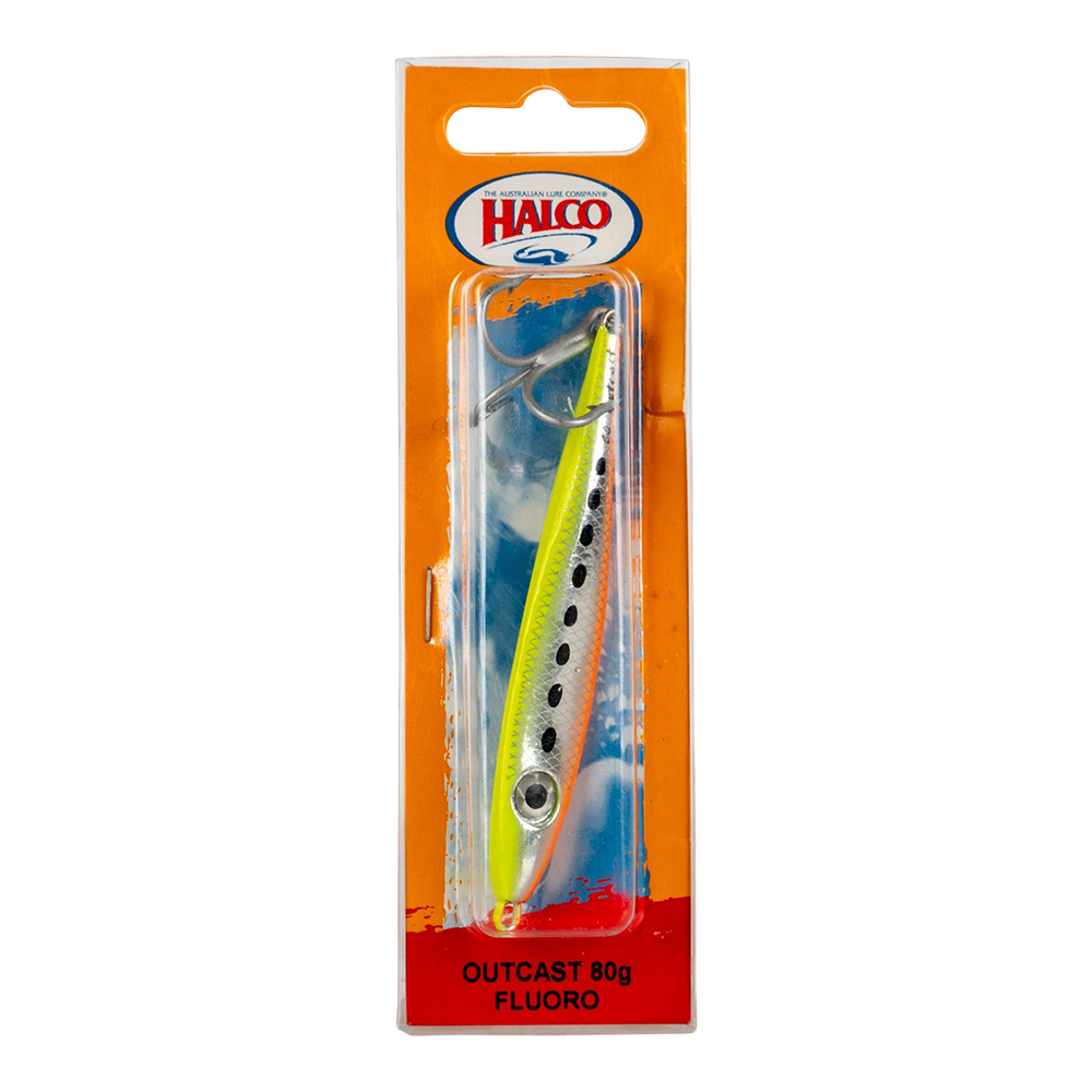 Блесна колеблющаяся Halco OUTCAST, 80г, FLUORO. Фото №3 Блесна колеблющаяся Halco OUTCAST, 80г, FLUORO. Фото №3