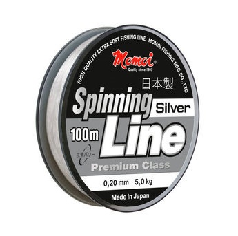 Леска монофиламентная Momoi Spinning Line Silver 0,27мм/100м, 8,0кг,. Фото №1