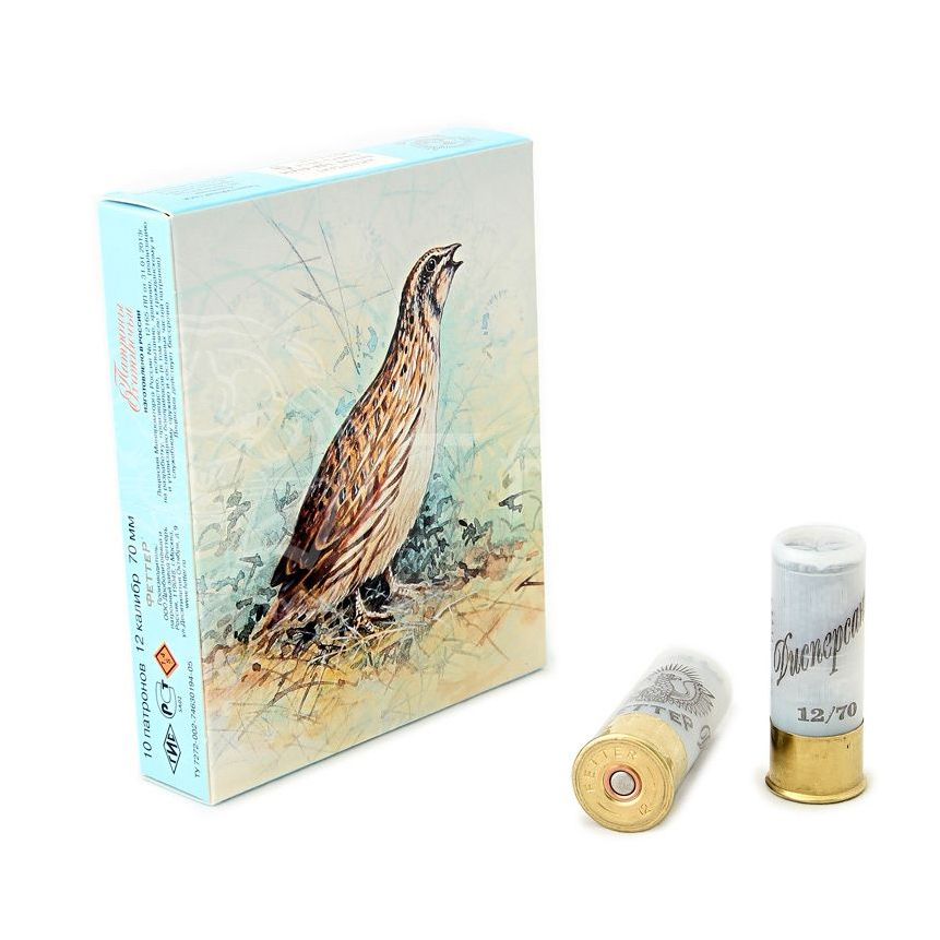 Патрон ФЕТТЕР ТЕМАТИЧЕСКИЙ (Перепел) 12/70 дробь №10 24гр. Пыж-контейнер (в коробке 10 шт). Фото №2 Патрон ФЕТТЕР ТЕМАТИЧЕСКИЙ (Перепел) 12/70 дробь №10 24гр. Пыж-контейнер (в коробке 10 шт). Фото №2