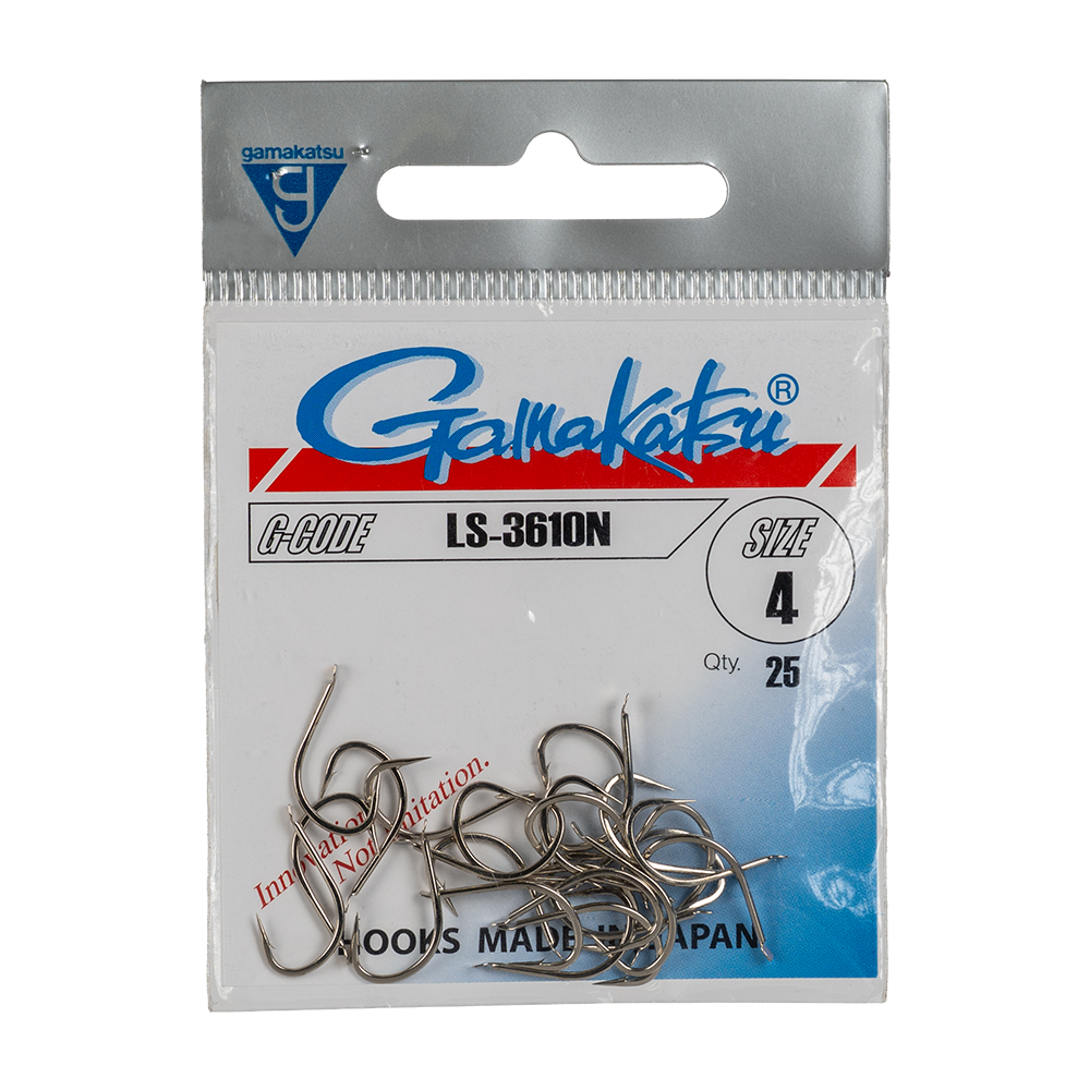 Крючок Gamakatsu Hook LS-3610N Nickel №04. Фото №1
