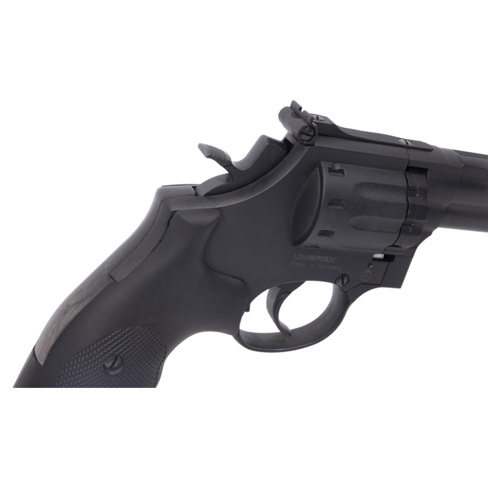 Пистолет пневматический S&W 586-6" (чёрный с чёрными резиновыми накладками). Фото №3