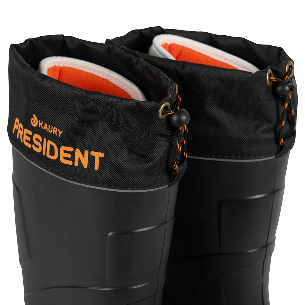 Сапоги KAURY PRESIDENT ЭВА (подошва ПУ, с манжетой, утепленные, PW черно-орнанжевый) р. 41/42. Фото №7