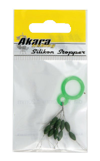 Стопор для поплавка Akara 8х3,5 мм (10 стопоров) Green. Фото №2