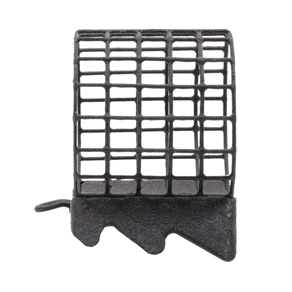 Груз-кормушка металлическая X-FEEDER ME ALLIGATOR M GRID 060 г (28 мл, цвет Matt Black, сварная сетка). Фото №2