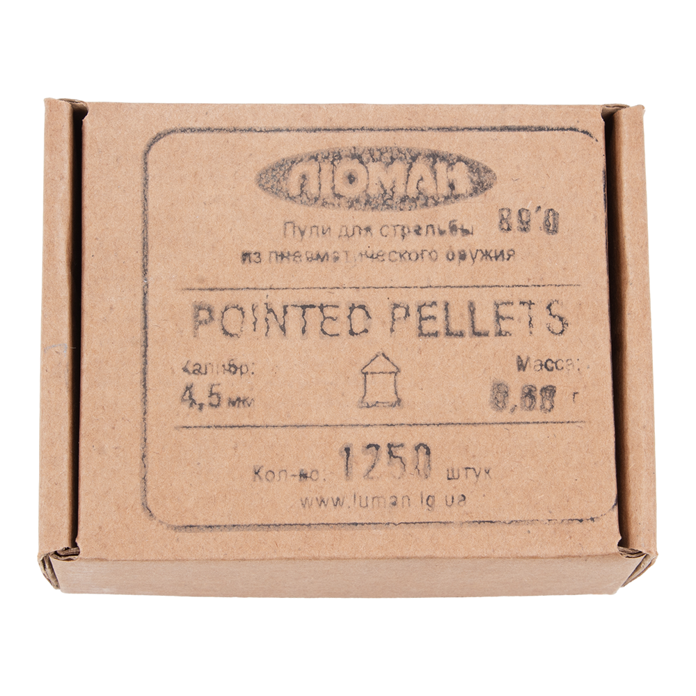 Пуля пневматическая "Pointed pellets", 0,68 г. 4,5 мм. (1250 шт.) (16 в упаковке). Фото №1