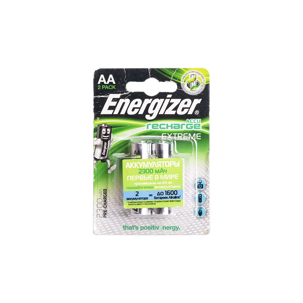 Батарея аккумуляторная Energizer Extreme NH15 2300 BP2/12. Фото №1