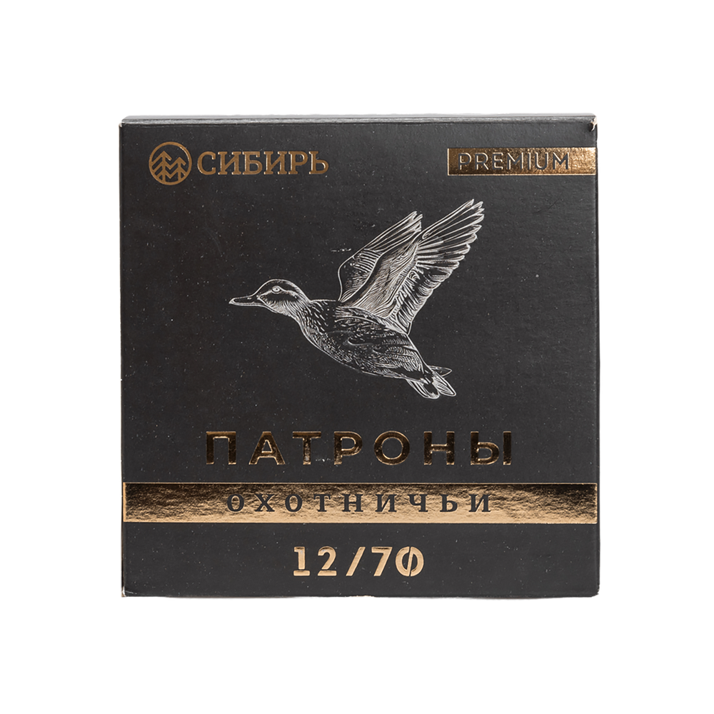 Патрон СИБИРЬ PREMIUM 12/70 охотничий дробовой 34г №1  (пачка 25 шт) (в коробке 250шт). Фото №5