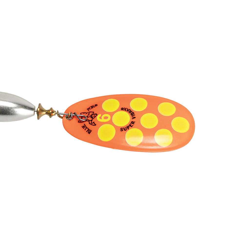 Блесна вращающаяся Blue Fox Vibrax Hot Pepper №6, 18гр, цвет (FRY) красный/желтый. Фото №3