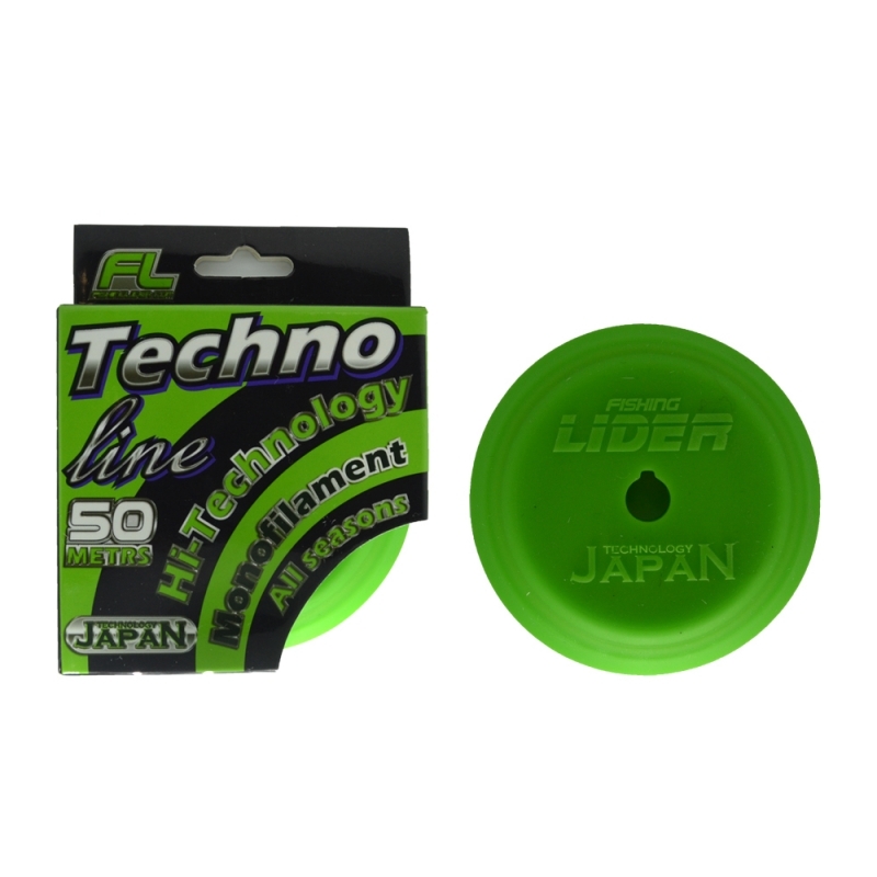 Леска FISHINGLIDER Techno Line 0,18mm - 4,80kg 50m (силиконовая шпуля). Фото №1