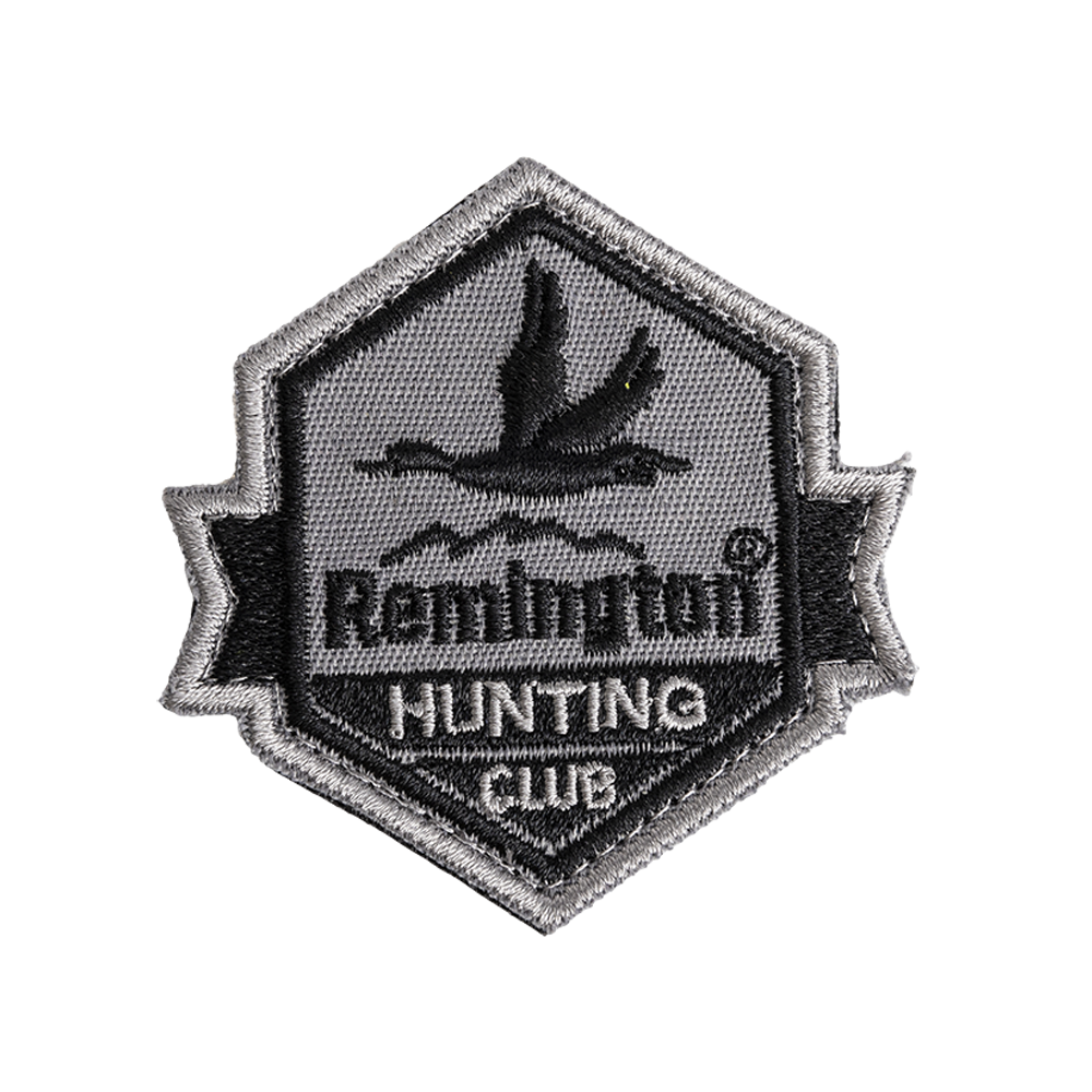Шеврон REMINGTON HUNTING CLUB ORIGINAL (Gray/black, 6*6 cm). Фото №1