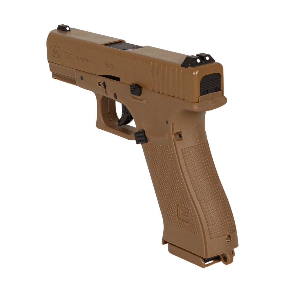 Пистолет пневматический Umarex Glock 19X калибр 4,5мм (метал, цвет песок, blowback, pellet). Фото №4