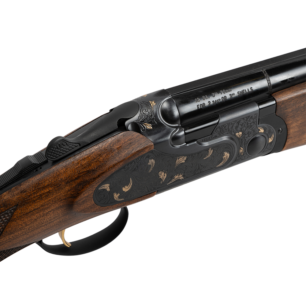 Ружье ATA SP Avangarde Black (сталь, черная колодка с цветочной гравировкой), 12/76,660мм, орех класс 2, кейс. Фото №9