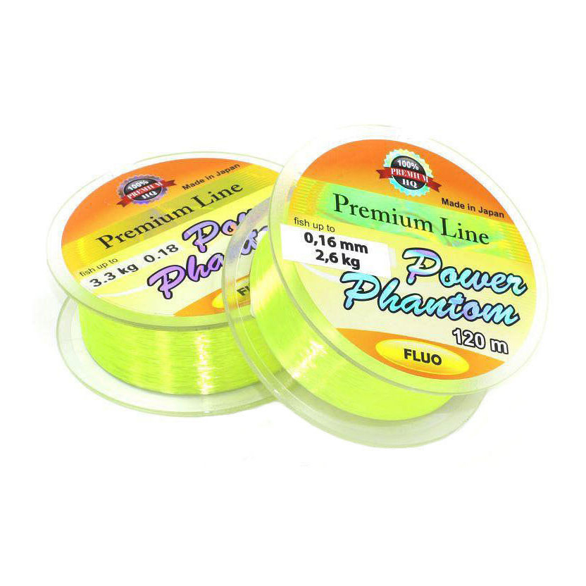 Леска Power Phantom FLUO 120m 0,22mm. Фото №1