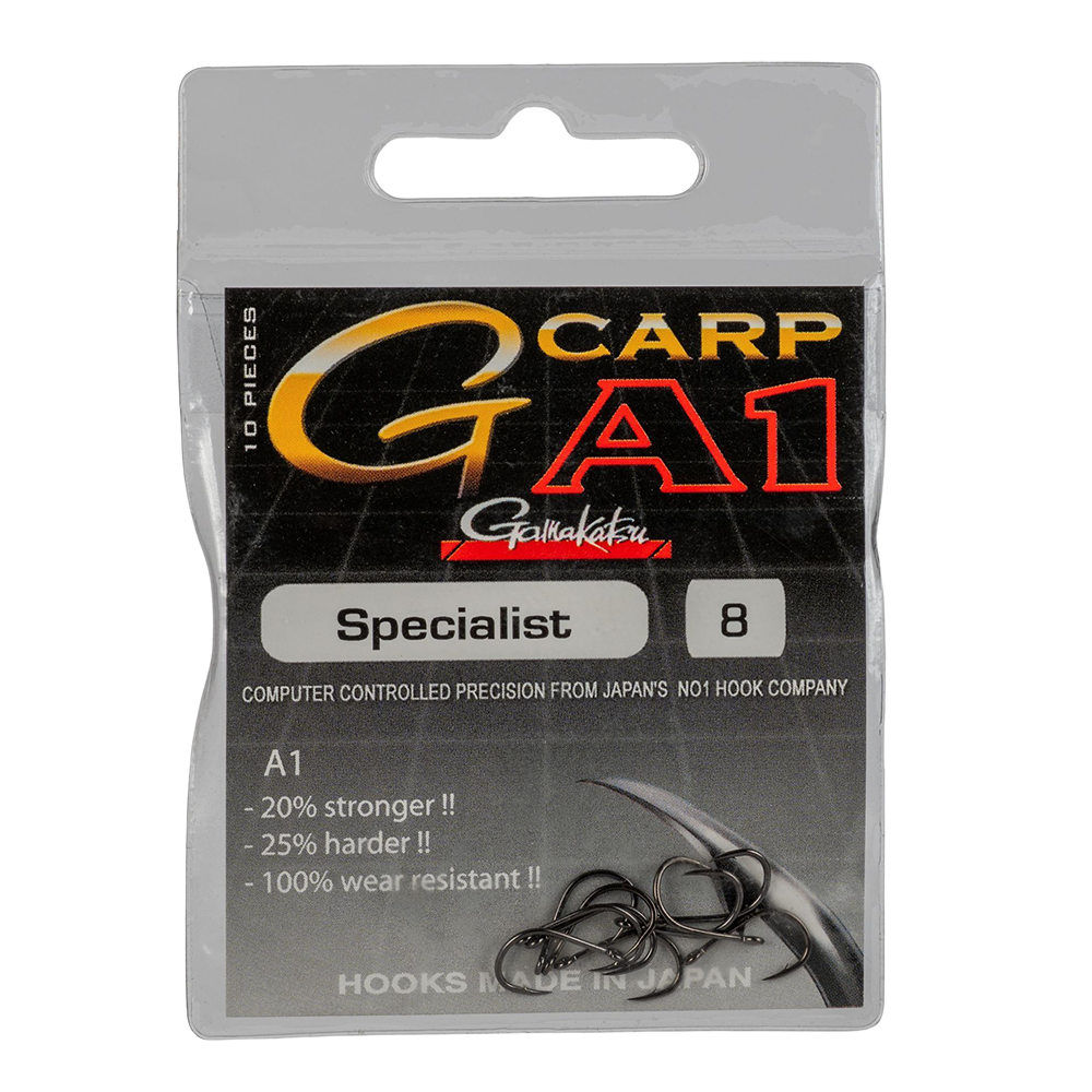Крючок Gamakatsu Hook A1 G-Carp Specialist №08. Фото №1