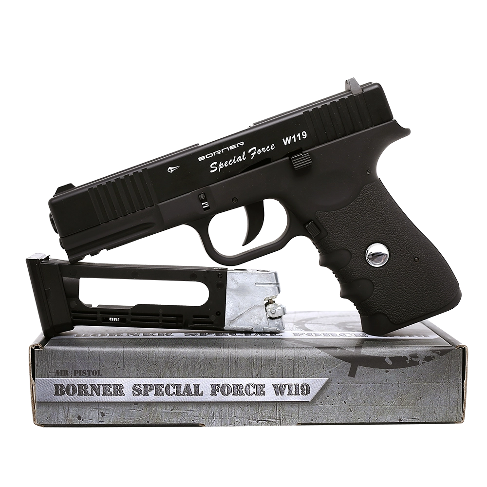 Пистолет пневматический BORNER W119 (Glock 17), калибр 4,5 мм. Фото №4