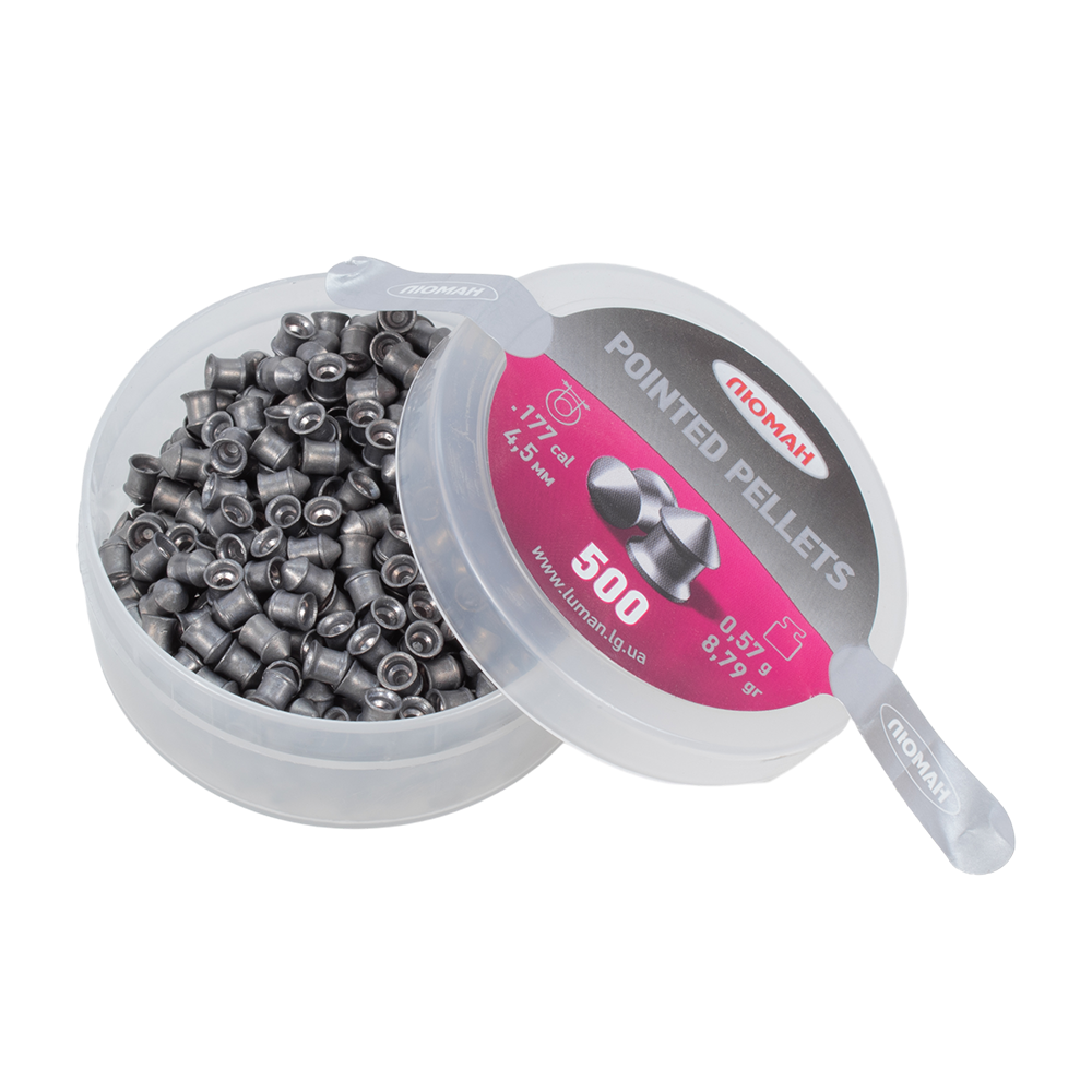 Пуля пневматическая "Pointed pellets", 0,57 г. 4,5 мм. (500 шт.) (36 в упаковке). Фото №2