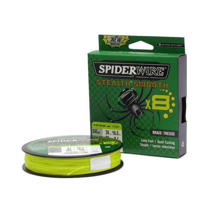Шнур SpiderWire Stealth Smooth x8 Yellow 150m 0.13. Фото №2