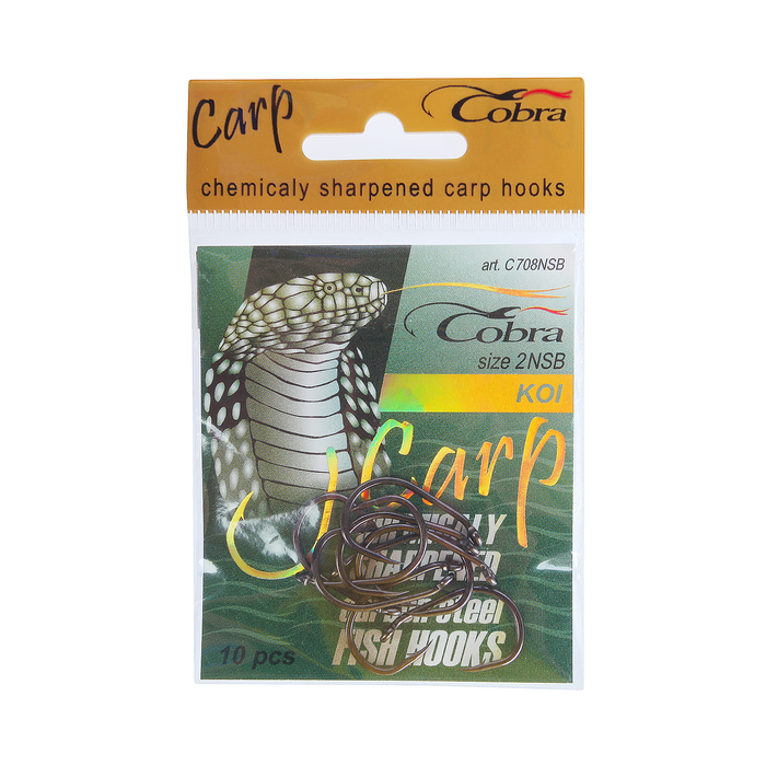 Крючок "Carp Koi" NSB-004 708 (10шт) (Cobra). Фото №1