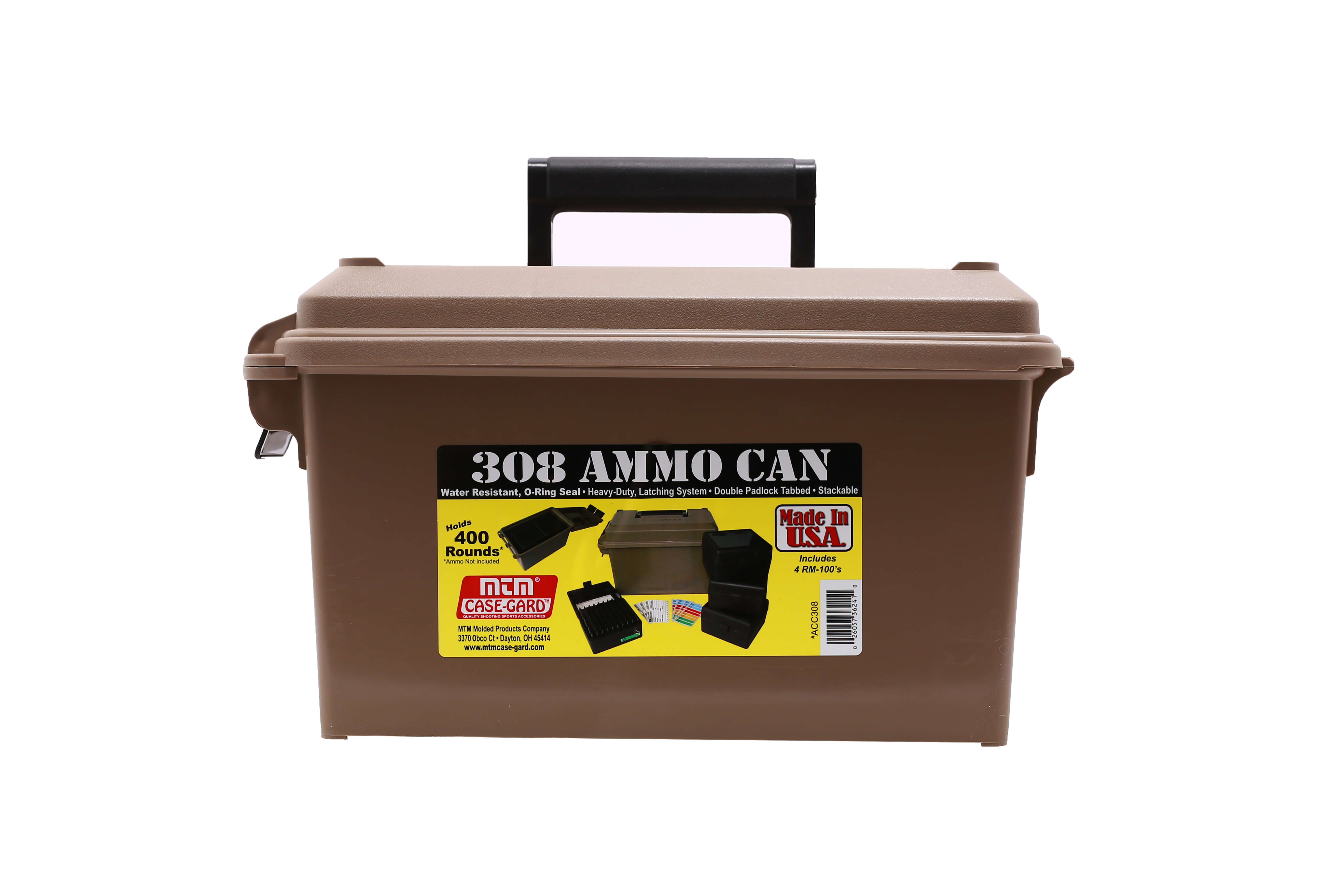 Ящик МТМ Ammo Can для патронов (+4 футляра калибр , 308Win 100шт)