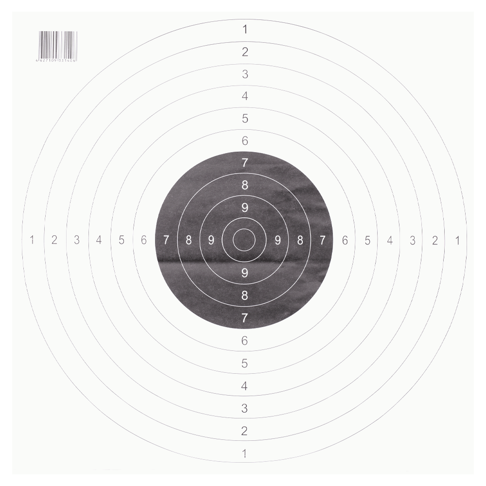 Мишень Remington №4 спортивная 500х500 черная (в уп 500шт.). Фото №1