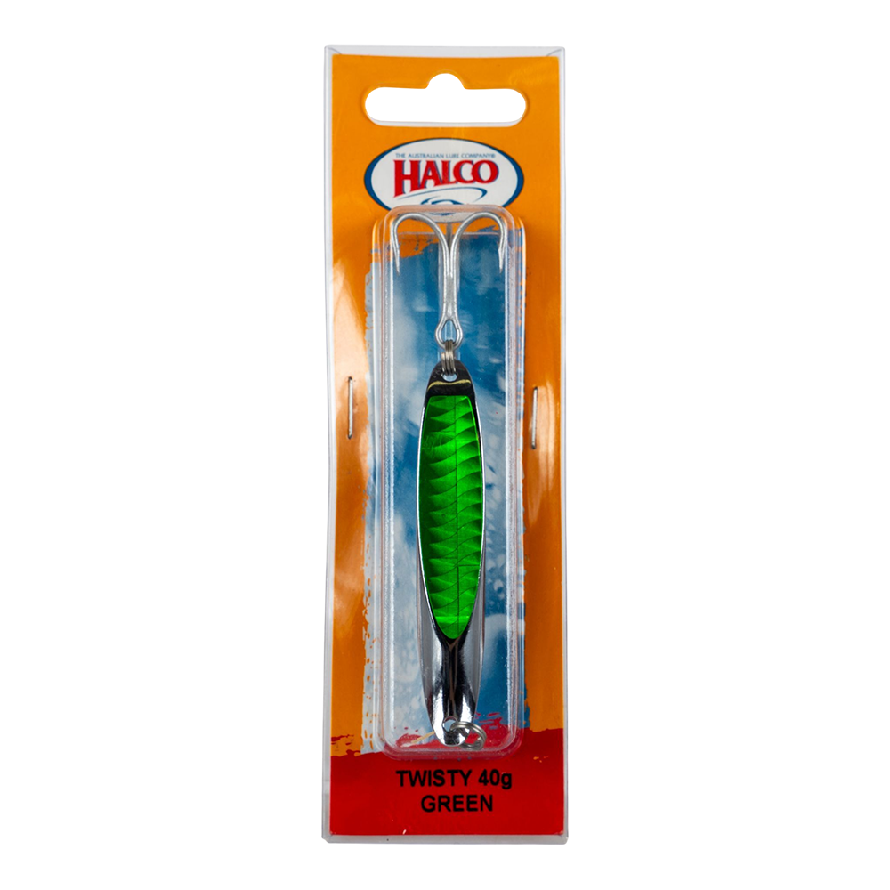 Блесна колеблющаяся Halco TWISTY, 40г, Green. Фото №1