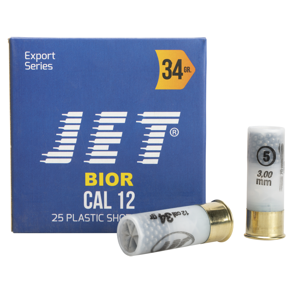 Патрон JET 12/70 Bior № 5 34гр (пач.25шт/короб.250шт). Фото №1