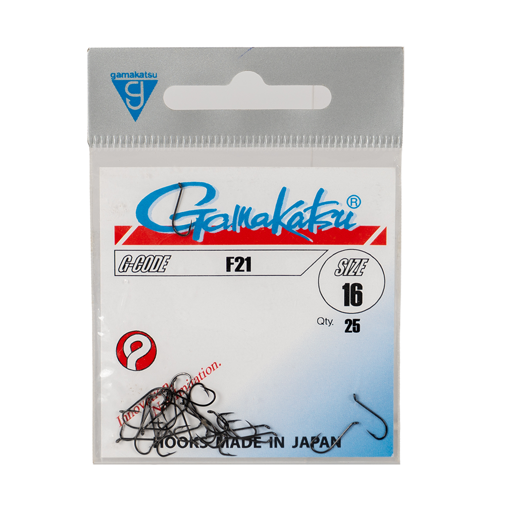 Крючок Gamakatsu Hook F21 Black №16. Фото №1