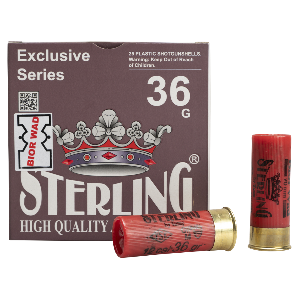 Патрон STERLING 12/70 Bior № 3 36 гр. (пачка 25 шт.). Фото №1 Патрон STERLING 12/70 Bior № 3 36 гр. (пачка 25 шт.). Фото №1
