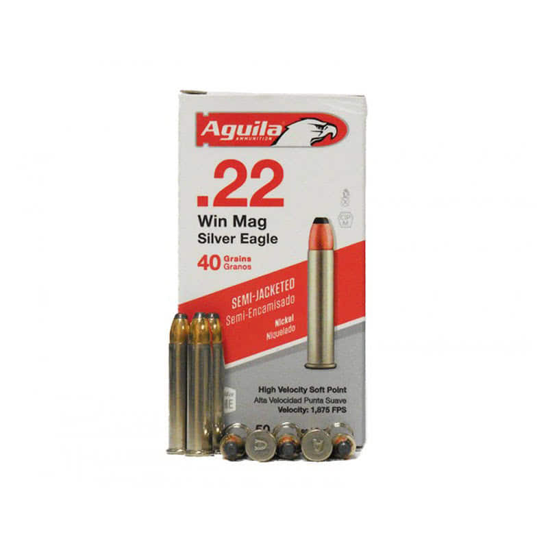 Патрон нарезной 22 WMR Aguila HV SP 2,59 гр. (50 шт.) (Мексика). Фото №2