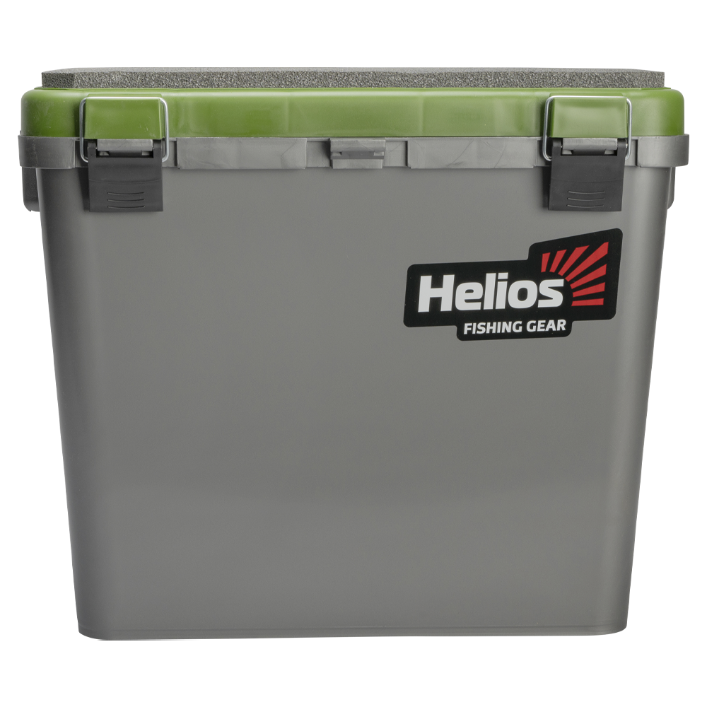 Ящик рыболовный зимний односекционный серый/хаки (HS-IB-19-GH-1) Helios. Фото №1