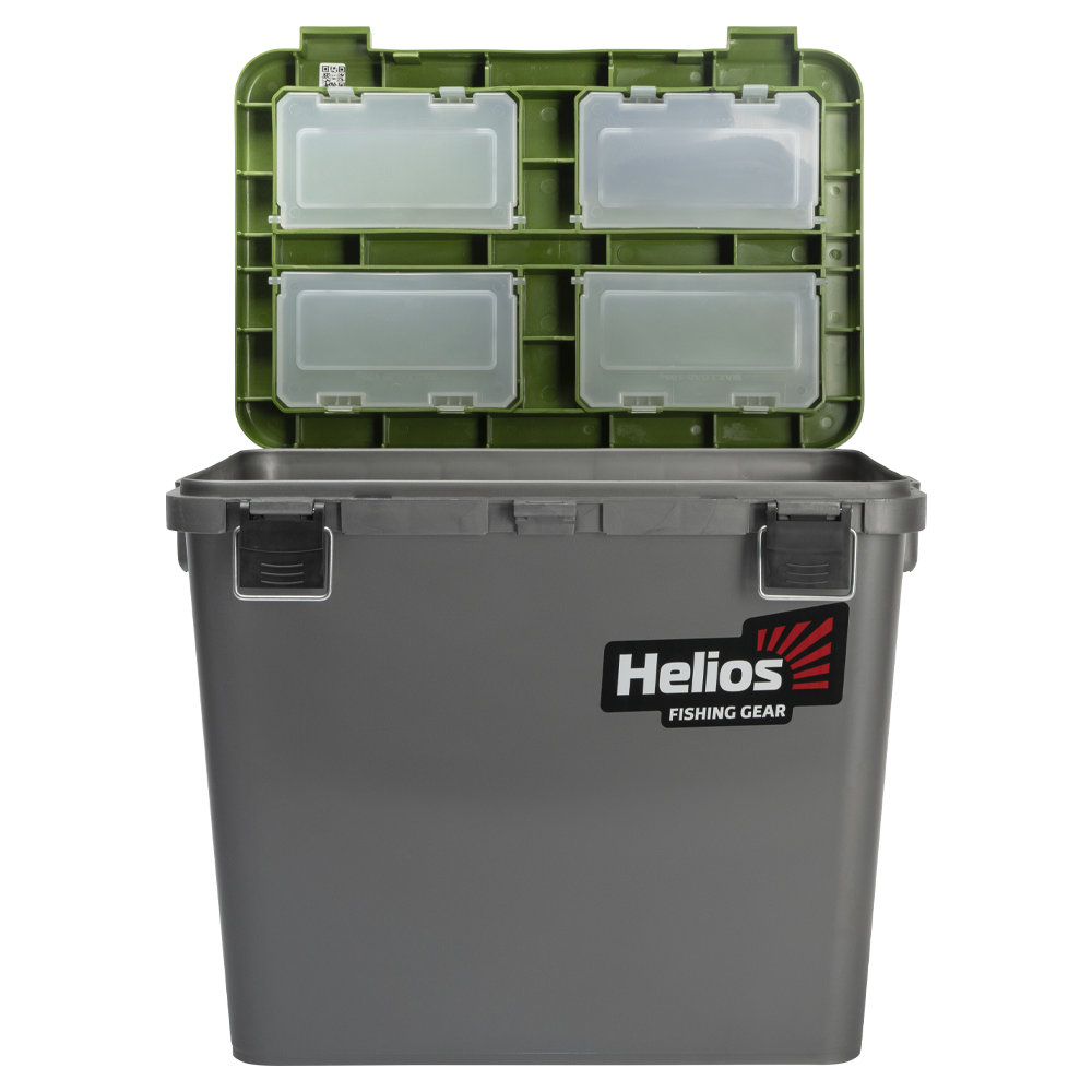 Ящик рыболовный зимний односекционный серый/хаки (HS-IB-19-GH-1) Helios. Фото №3