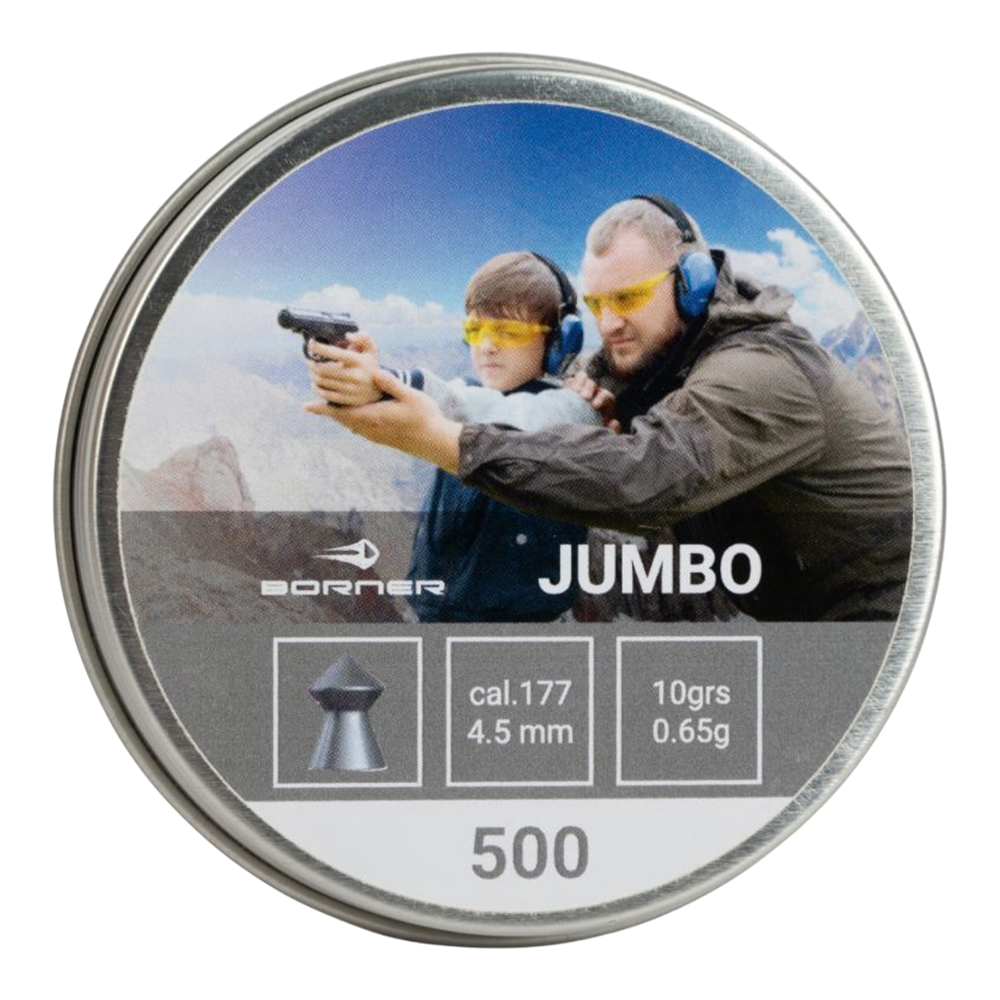 Пуля пневматическая Borner "Jumbo",  4,5 (500 шт.) 0,65гр. (30 шт в коробке)