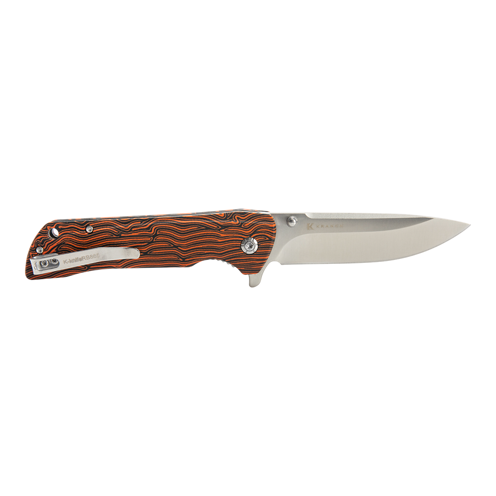 Нож складной Kranch RB-865, клинок AUS8, рукоять G10 red and black. Фото №4