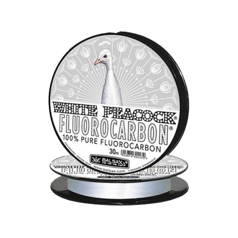 Леска Balsax White Peacock Fluorocarbon 30м 0,10мм-1,28кг. Фото №2
