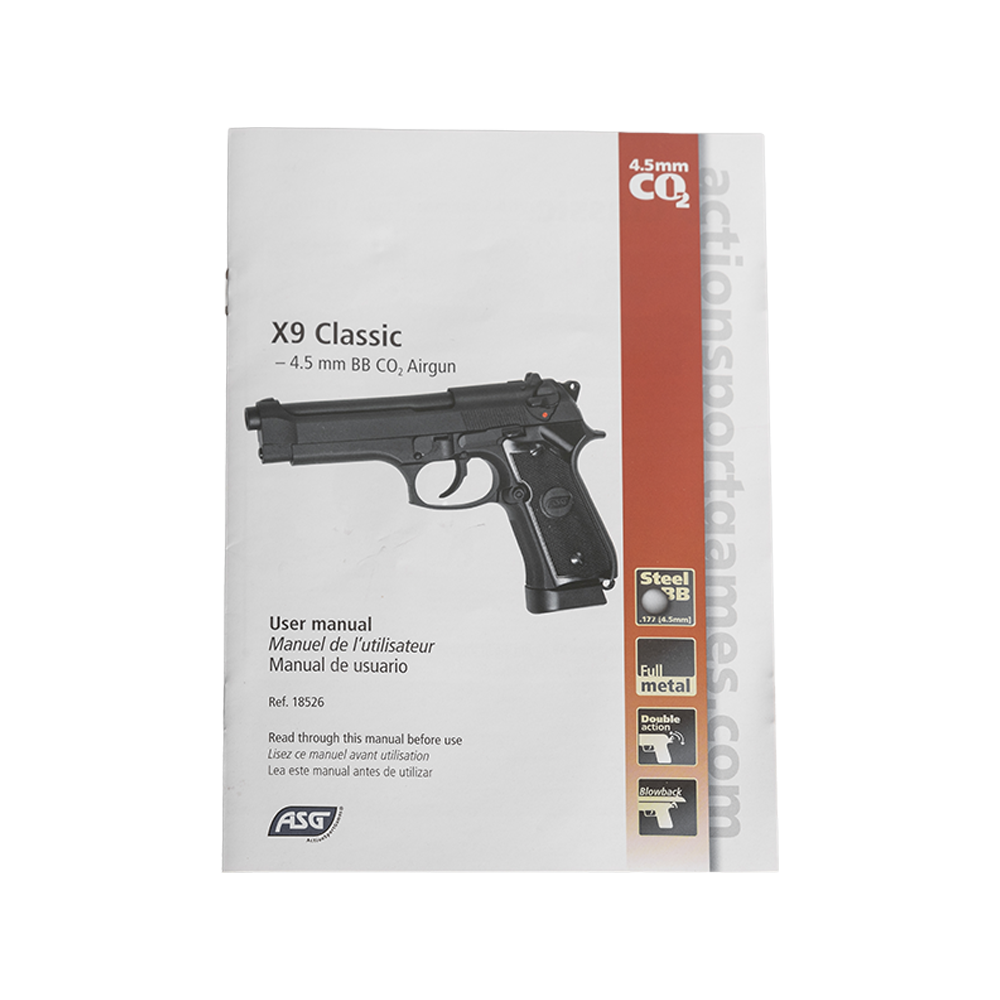 Пистолет пневматический ASG X9 Classic, калибр 4,5 мм. Фото №10