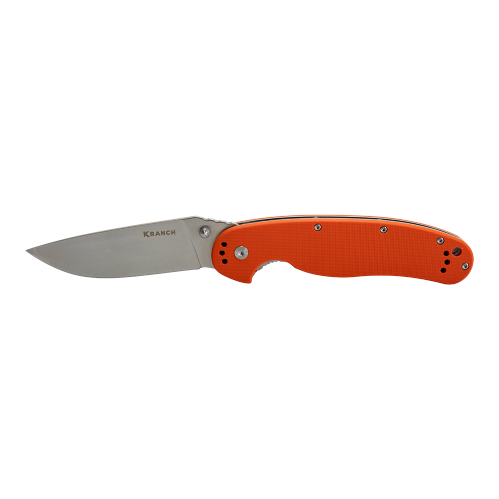 Нож складной Kranch R-120B, клинок AUS8, рукоять G10 red. Фото №1
