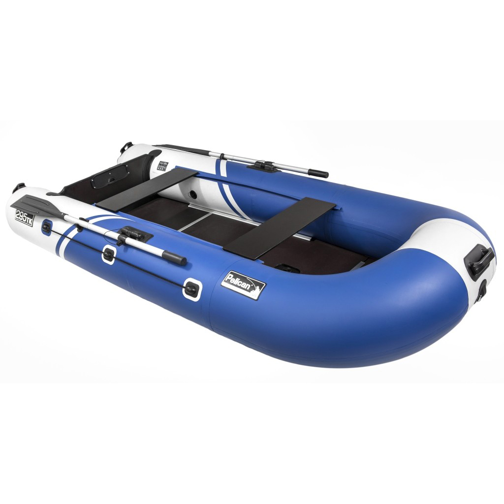 Лодка надувная ПВХ Пеликан 295 ТК River (синий/белый)
