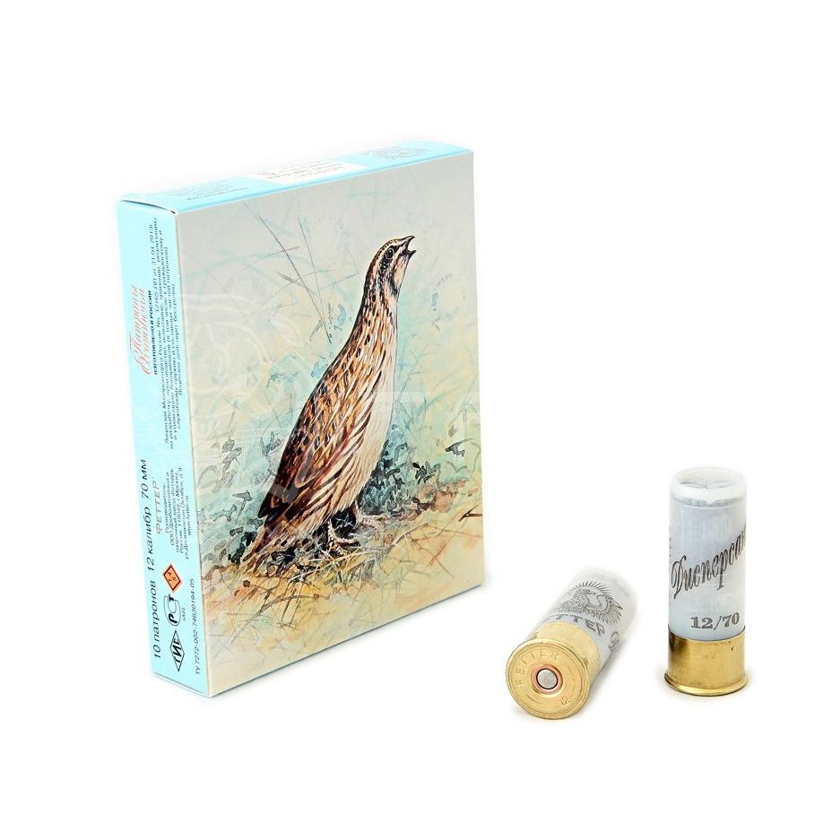 Патрон ФЕТТЕР ТЕМАТИЧЕСКИЙ (Перепел) 12/70 дробь №9 24гр. Пыж-контейнер (в коробке 10 шт). Фото №2 Патрон ФЕТТЕР ТЕМАТИЧЕСКИЙ (Перепел) 12/70 дробь №9 24гр. Пыж-контейнер (в коробке 10 шт). Фото №2