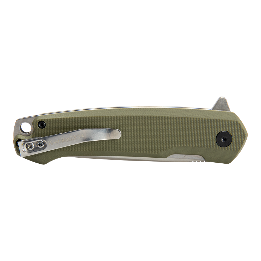 Нож складной Kranch G-234, клинок AUS8, рукоять G10 green. Фото №3