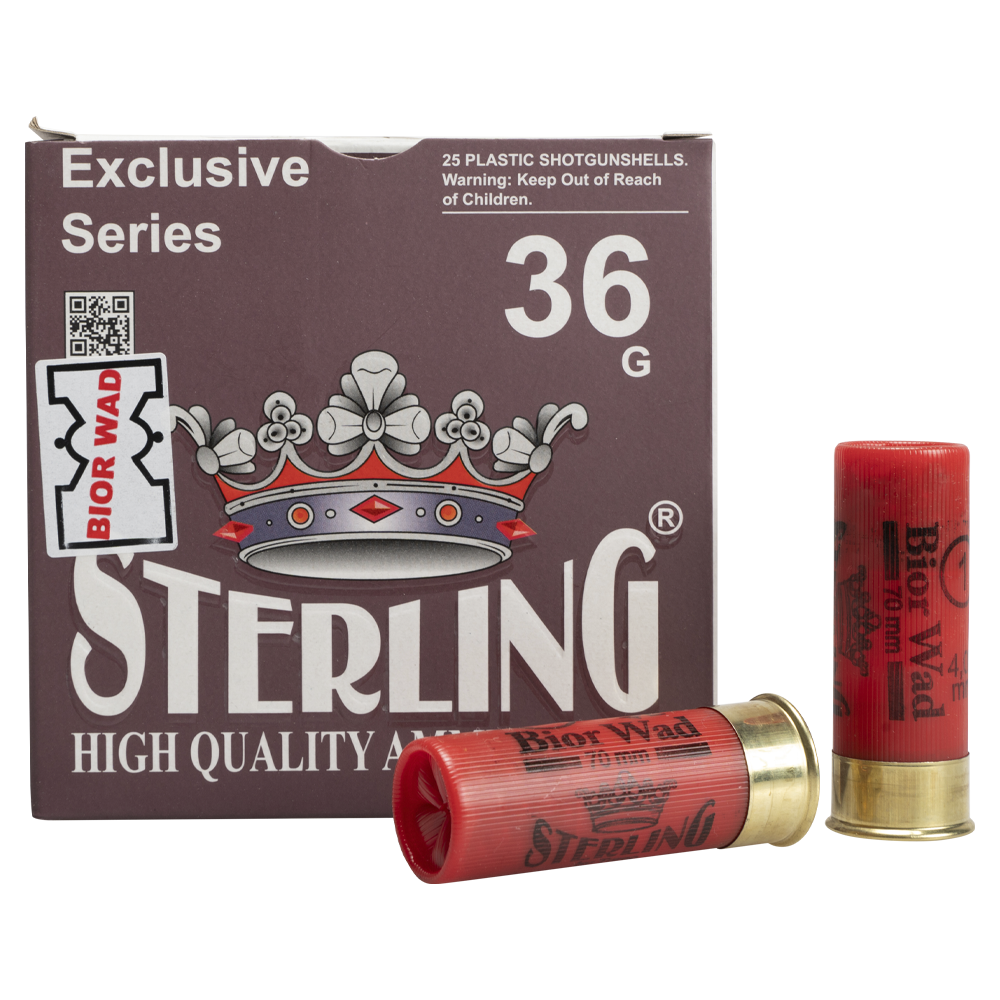 Патрон STERLING 12/70 Bior № 1 36 гр. (пачка 25 шт.). Фото №1 Патрон STERLING 12/70 Bior № 1 36 гр. (пачка 25 шт.). Фото №1