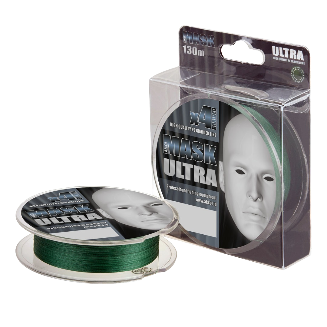 Леска плетёная AKKOI MASK ULTRA  X4-110 (green) d0,10mm