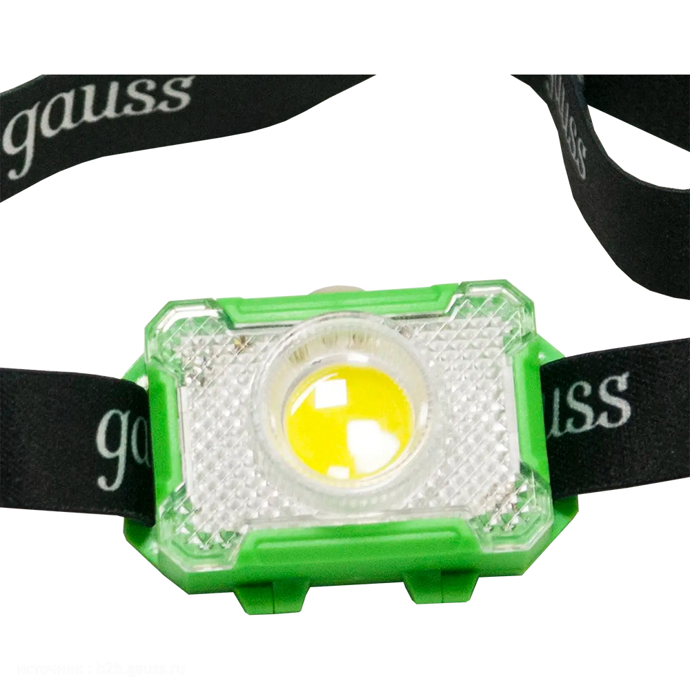 Фонарь налобный Gauss модель GFL305 3W 150lm 3xAAA LED. Фото №3