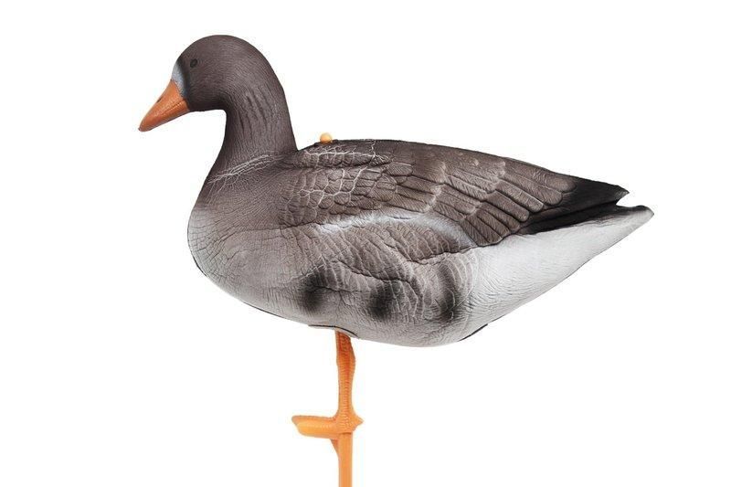 Муляж гусь белолобый отдыхающий (флокированый)