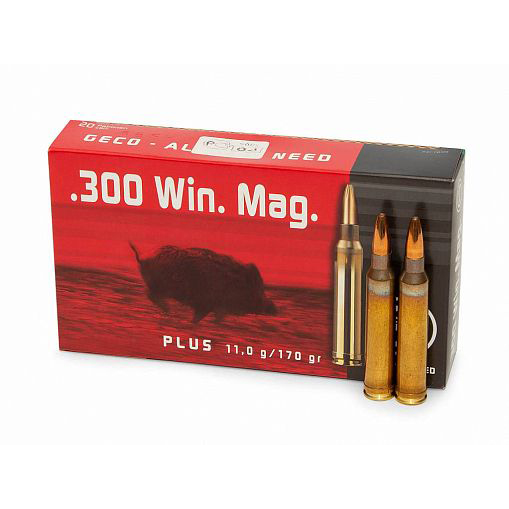 Патрон нарезной RWS GECO калибр 300 WIN Mag Plus 11,0 гр. (в пачке 20 шт.). Фото №2