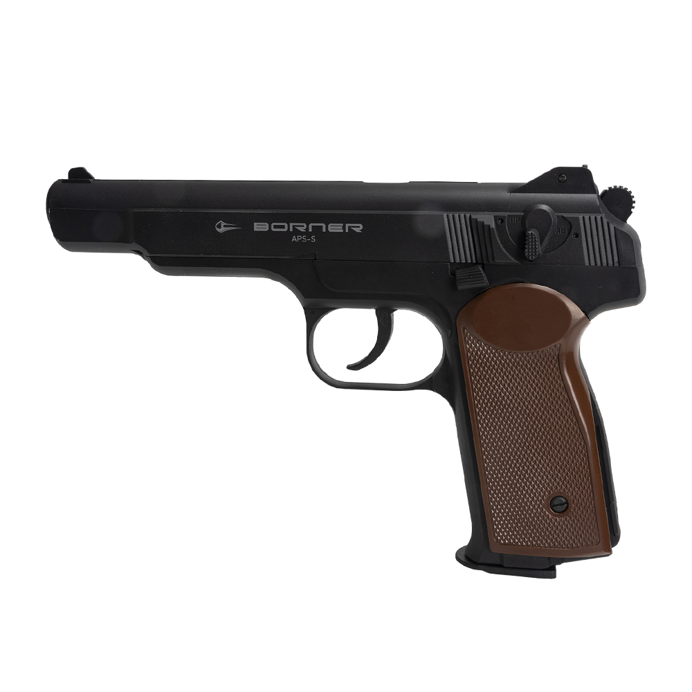 Пистолет пневматический BORNER APS-S Black, калибр 4,5 мм (пластик)/BBs  . Фото №2