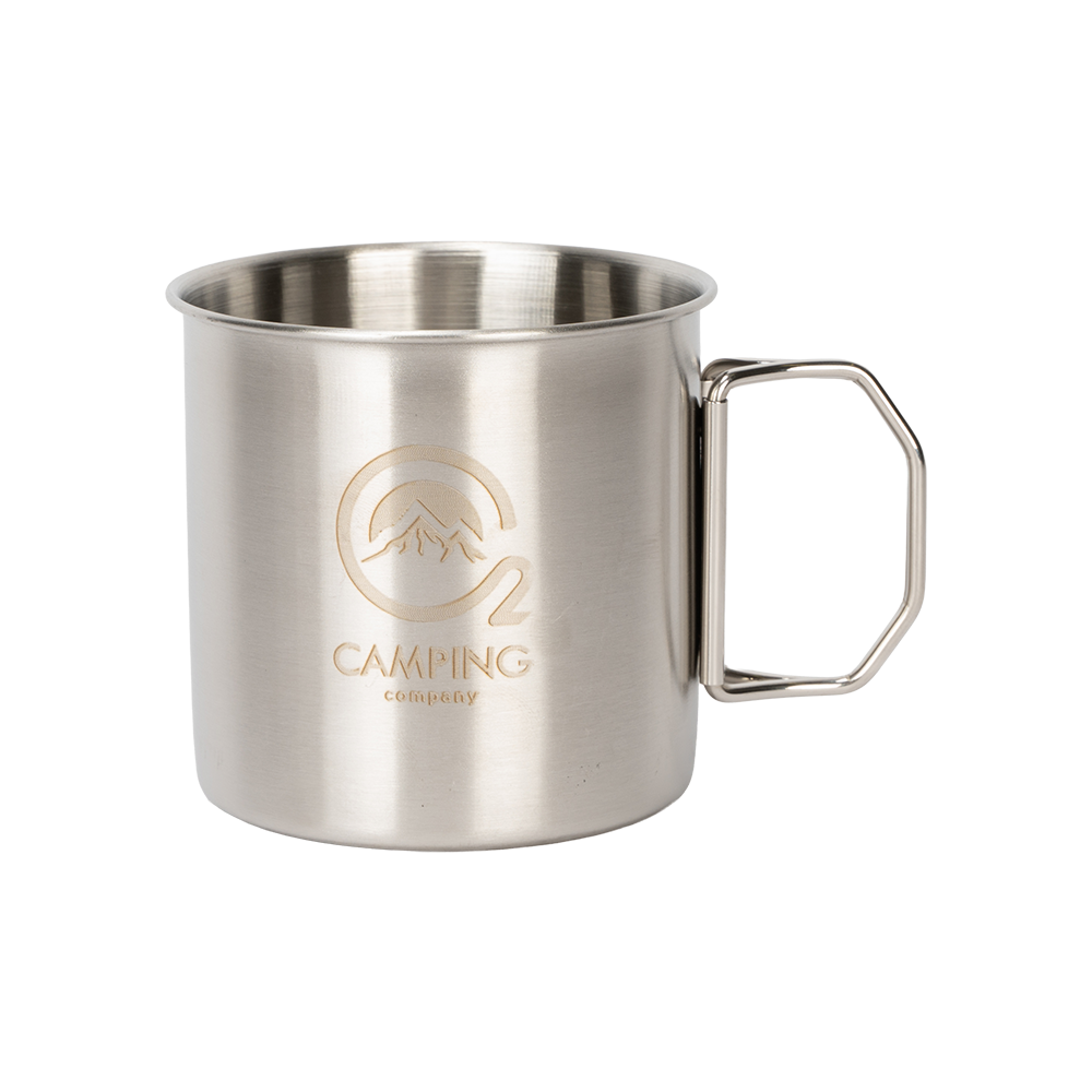 Кружка O2 camping company туристическая, со складными ручками 8 см. Фото №1