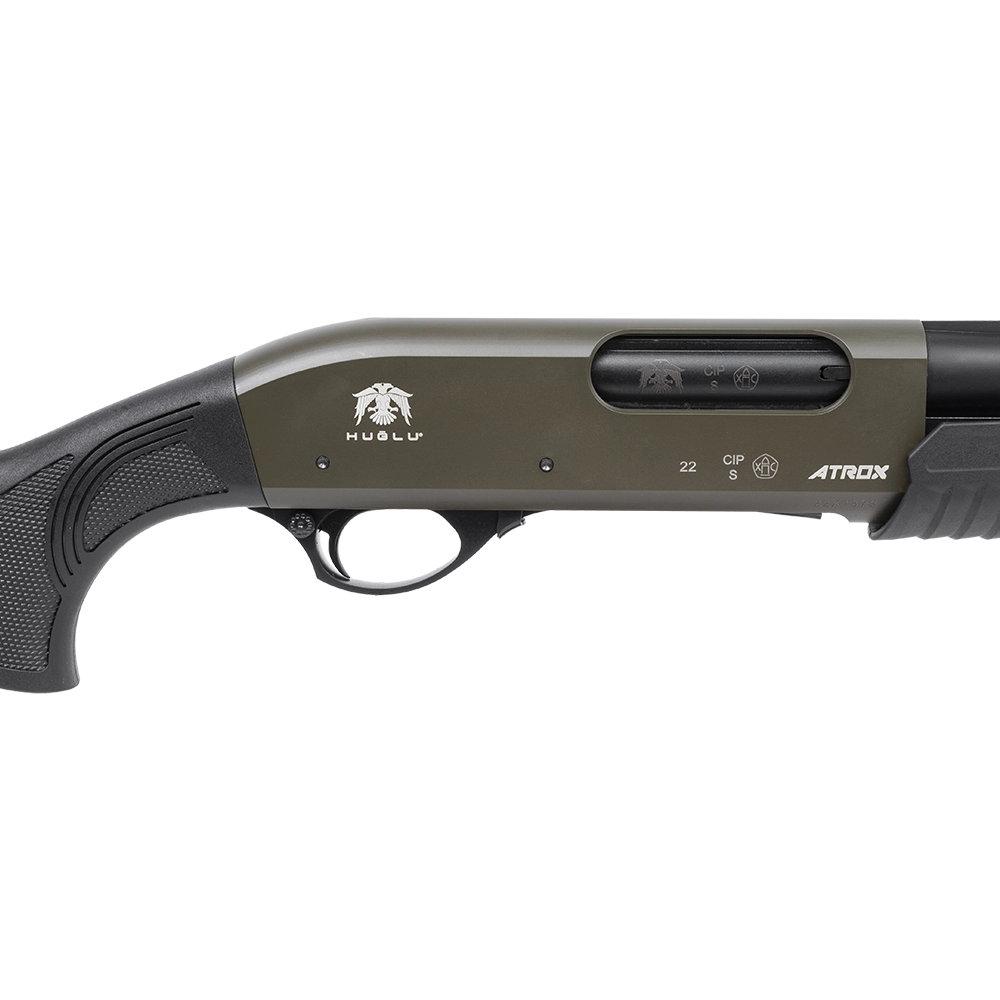 Ружье HUGLU ATROX A STANDARD I KHAKI 12x76 PUMP SYNTHETIC, 7+1, L510. Фото №3  Ружье HUGLU ATROX A STANDARD I KHAKI 12x76 PUMP SYNTHETIC, 7+1, L510. Фото №3