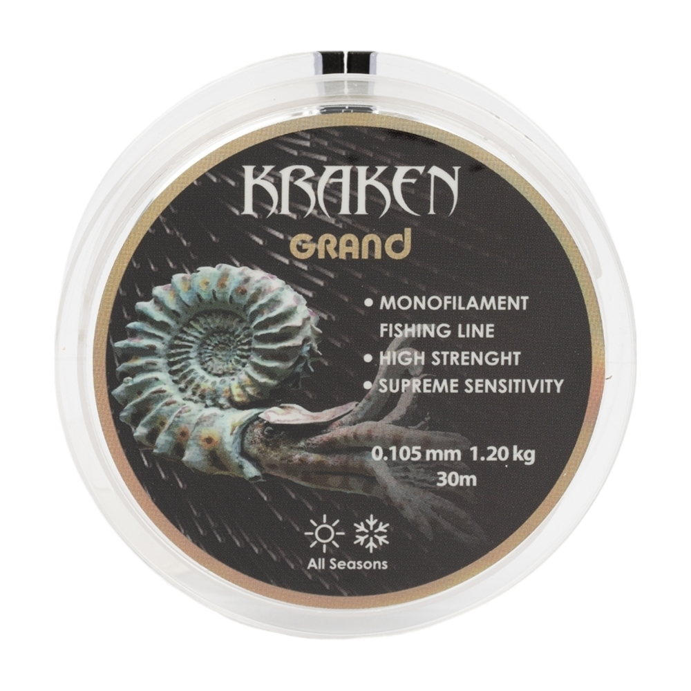 Леска Kraken Grand 30m 0,105mm 1.20kg. Фото №2