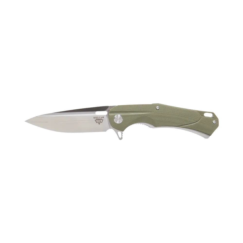 Нож складной Кизляр А-01, клинок D2, рукоять G10, зеленый. Фото №3